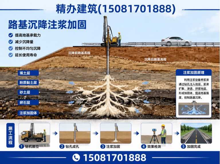 魏县厂房地面下沉注浆展示图